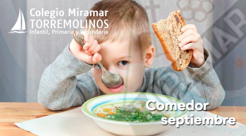 Menú de comedor escolar de septiembre y servicios del Colegio Miramar